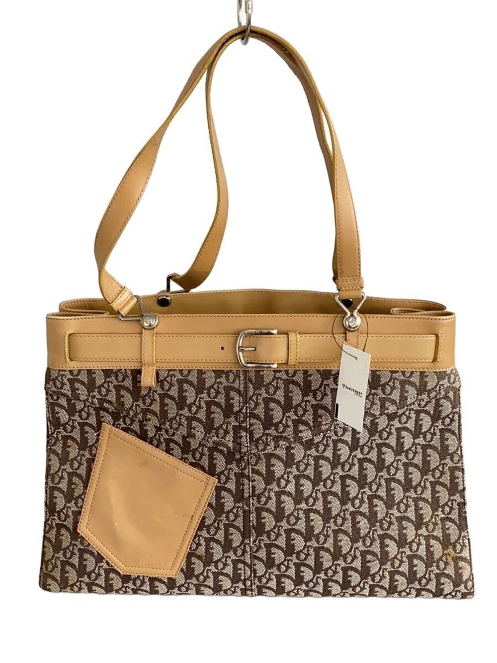 Christian Dior Trotter Tote Bag Canvas Brown All over